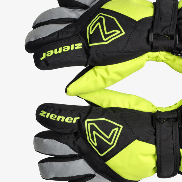 Cumpăra Mănuși pentru copii Ziener Lauro AS Glove Junior - black/lime