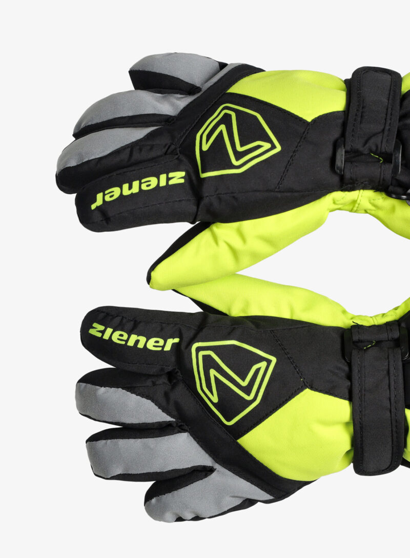 Cumpăra Mănuși pentru copii Ziener Lauro AS Glove Junior - black/lime