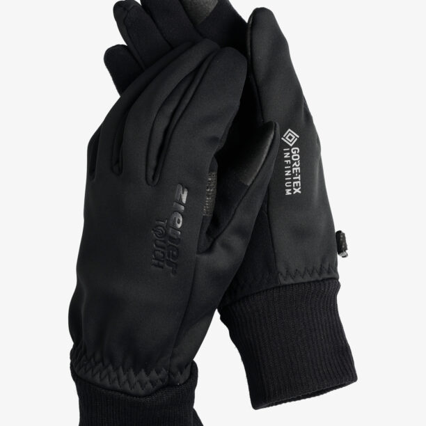 Mănuși softshell Ziener Idaho GTX INF Touch - black