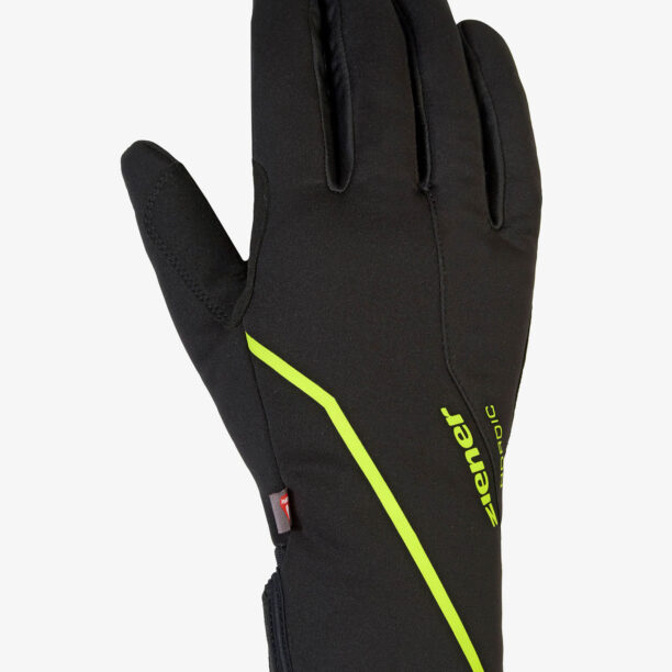 Mănuși softshell Ziener Ultimo PR - black/lime preţ