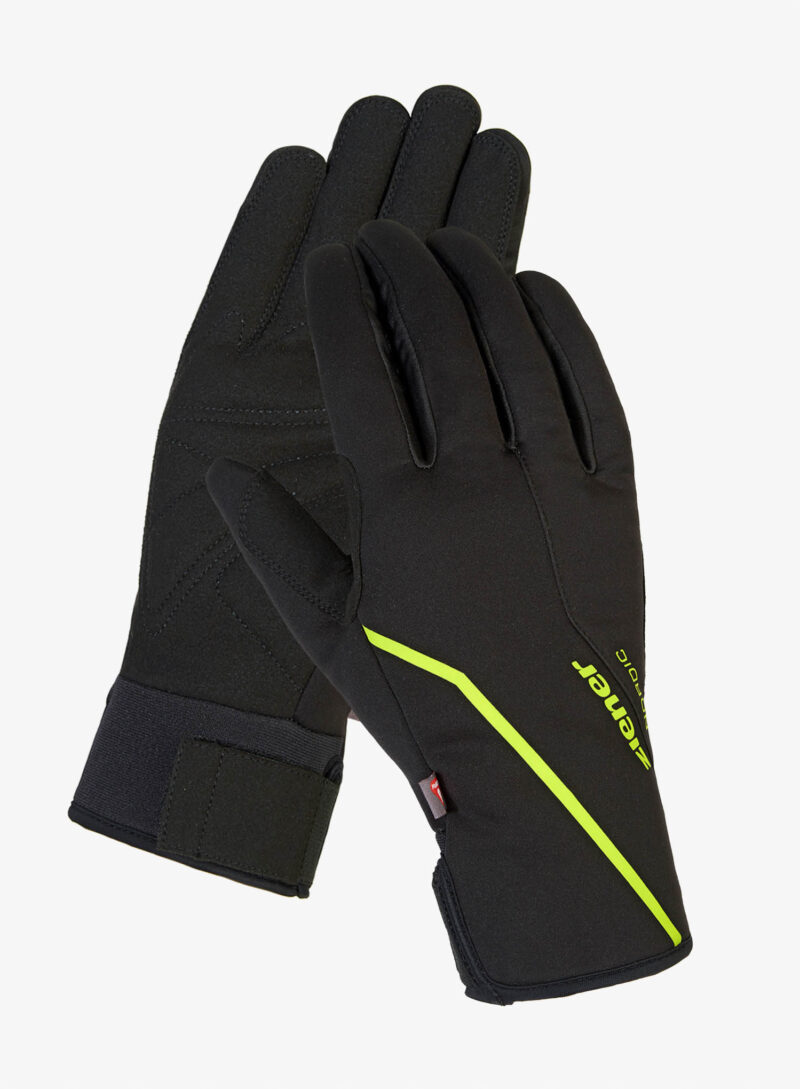 Mănuși softshell Ziener Ultimo PR - black/lime