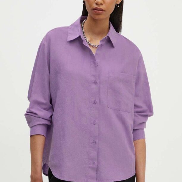 Marc O'Polo camasa de in DENIM culoarea violet