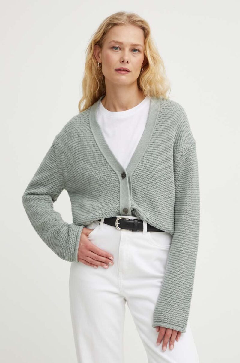 Marc O'Polo cardigan din bumbac culoarea verde