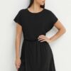 Max Mara Beachwear rochie de plaja culoarea negru