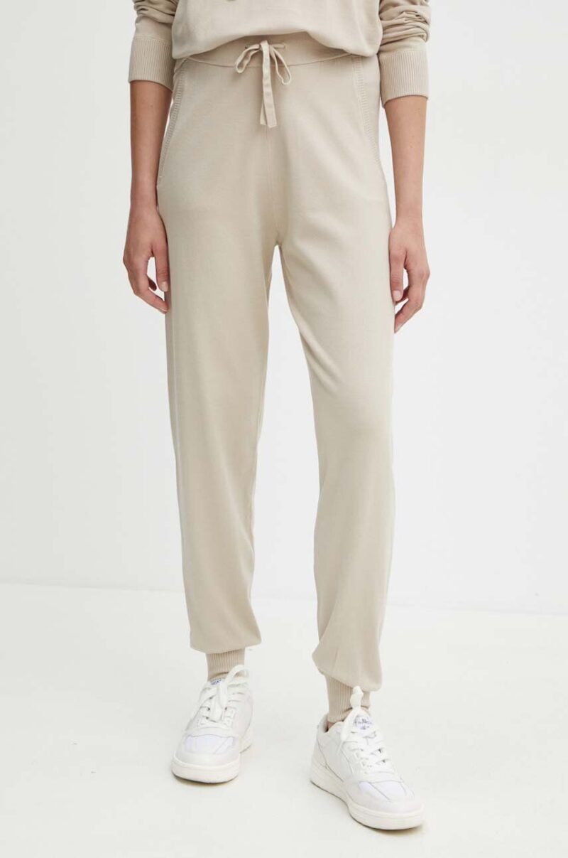 Max Mara Leisure pantaloni de trening culoarea bej