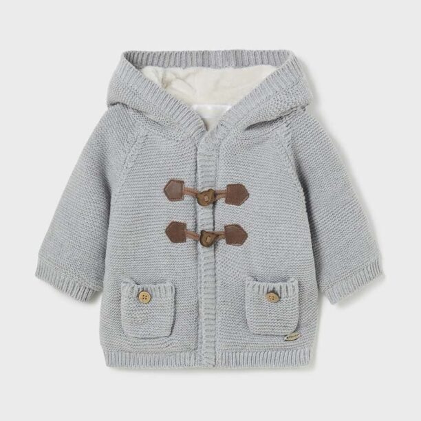 Mayoral Newborn cardigan copii culoarea gri