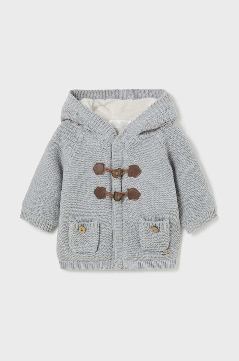 Mayoral Newborn cardigan copii culoarea gri