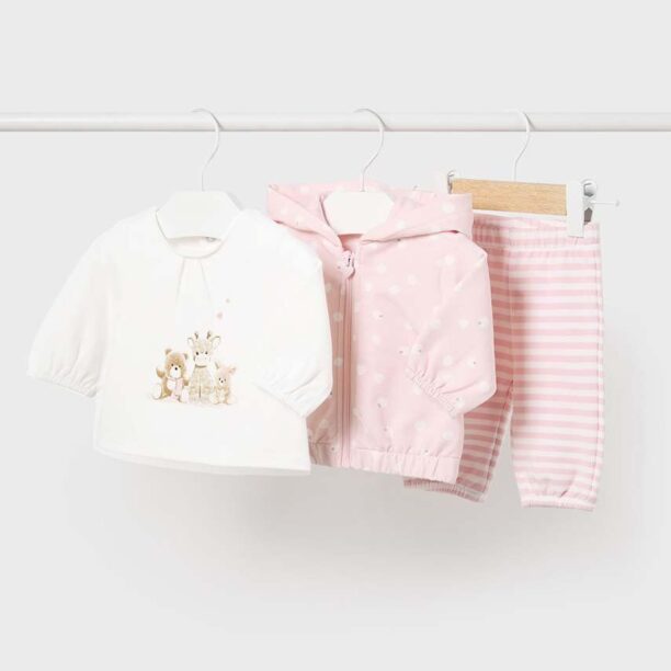 Mayoral Newborn compleu bebe 3-pack culoarea roz