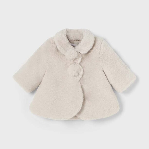 Mayoral Newborn haină de bebe culoarea bej