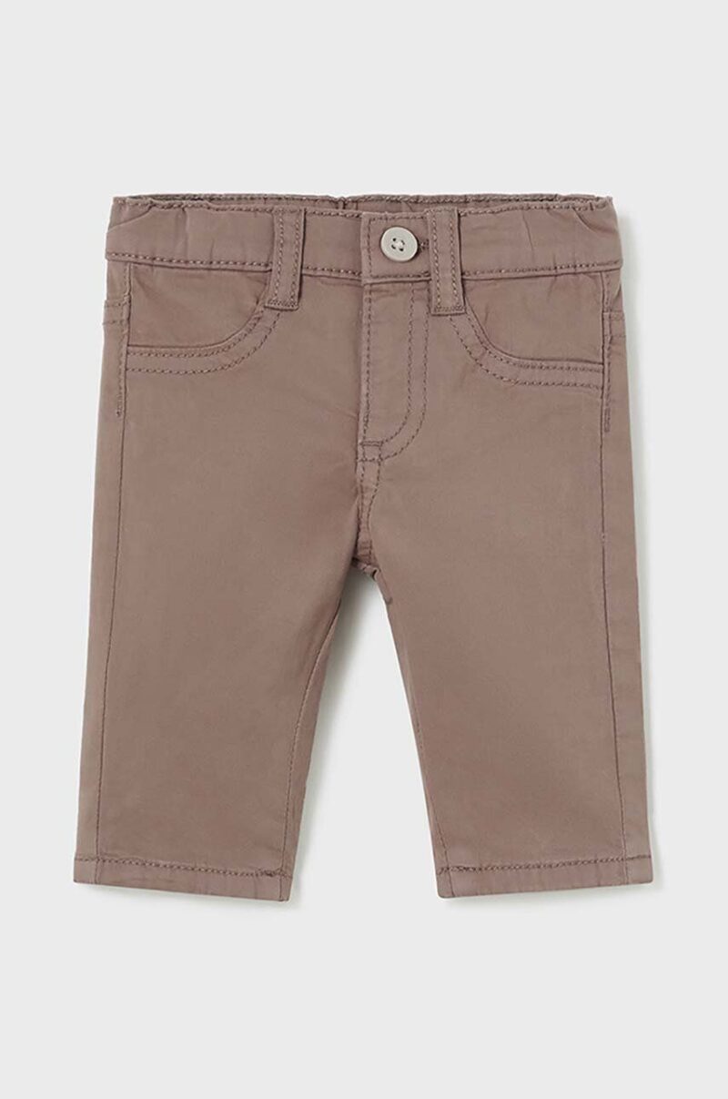 Mayoral Newborn pantaloni bebe culoarea maro