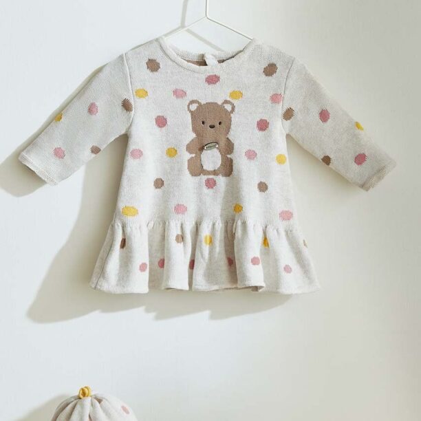 Mayoral Newborn rochie din bumbac pentru bebeluși culoarea alb