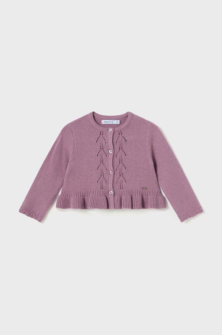 Mayoral cardigan bebe culoarea violet