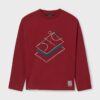 Mayoral longsleeve din bumbac pentru copii culoarea bordo