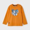 Mayoral longsleeve din bumbac pentru copii culoarea portocaliu