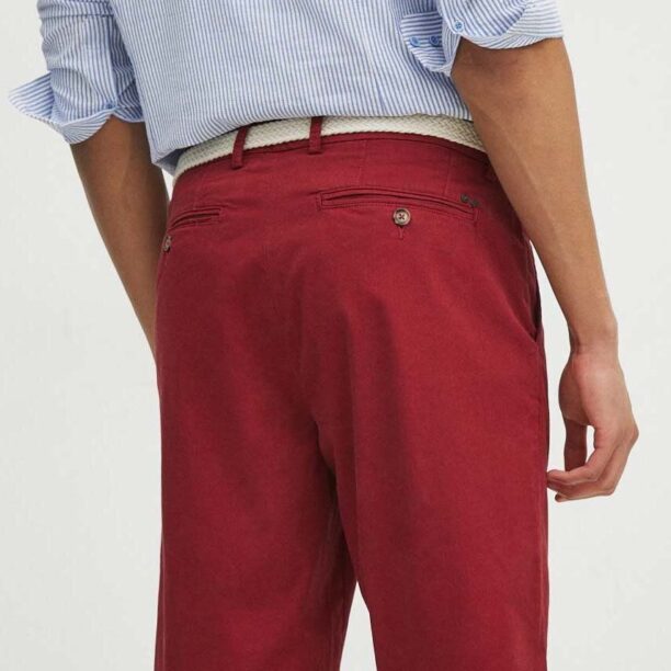 Medicine pantaloni scurti din bumbac culoarea bordo preţ