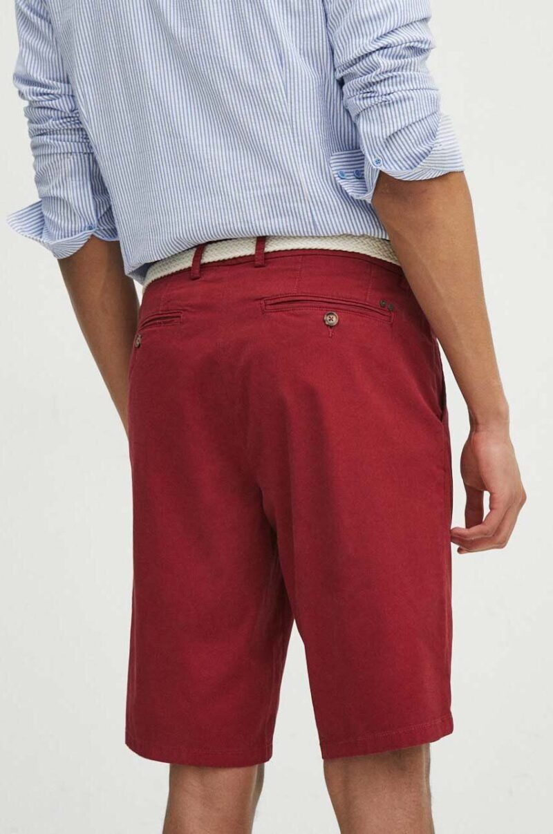 Medicine pantaloni scurti din bumbac culoarea bordo preţ