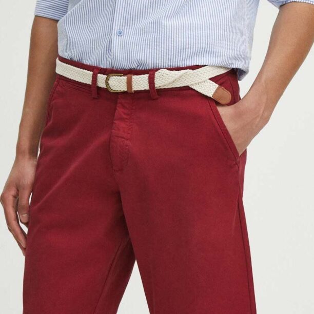 Medicine pantaloni scurti din bumbac culoarea bordo