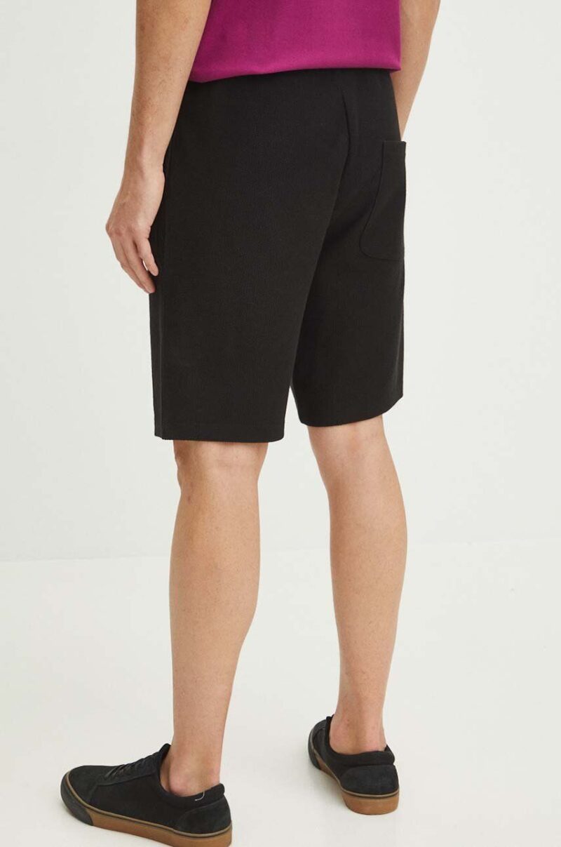 Medicine pantaloni scurti din bumbac culoarea negru preţ