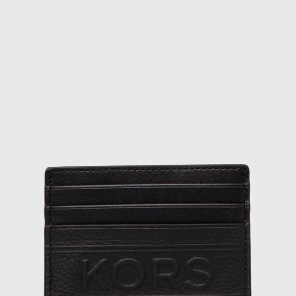 Michael Kors carcasa din piele culoarea negru