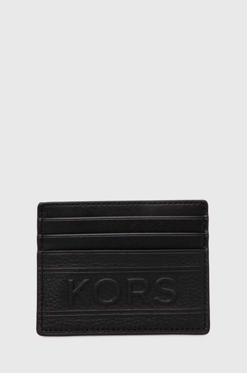 Michael Kors carcasa din piele culoarea negru