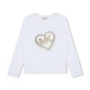 Michael Kors longsleeve din bumbac pentru copii culoarea alb