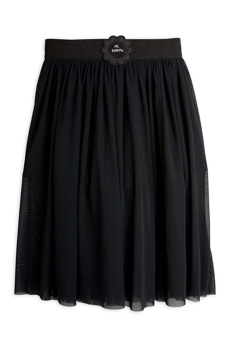 Mini Rodini fusta Tulle culoarea negru