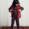 Mini Rodini longsleeve copii Leopard culoarea maro