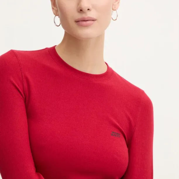 Miss Sixty longsleeve din amestec de lana culoarea rosu