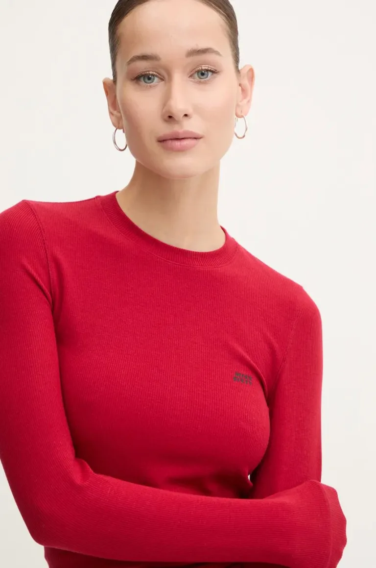 Miss Sixty longsleeve din amestec de lana culoarea rosu