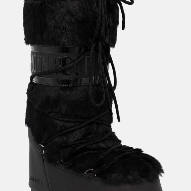 Moon Boot cizme de iarna MB ICON FAUX FUR culoarea negru