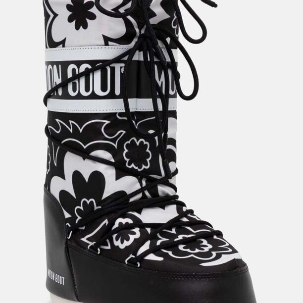 Moon Boot cizme de iarna MB ICON FLOWER culoarea negru