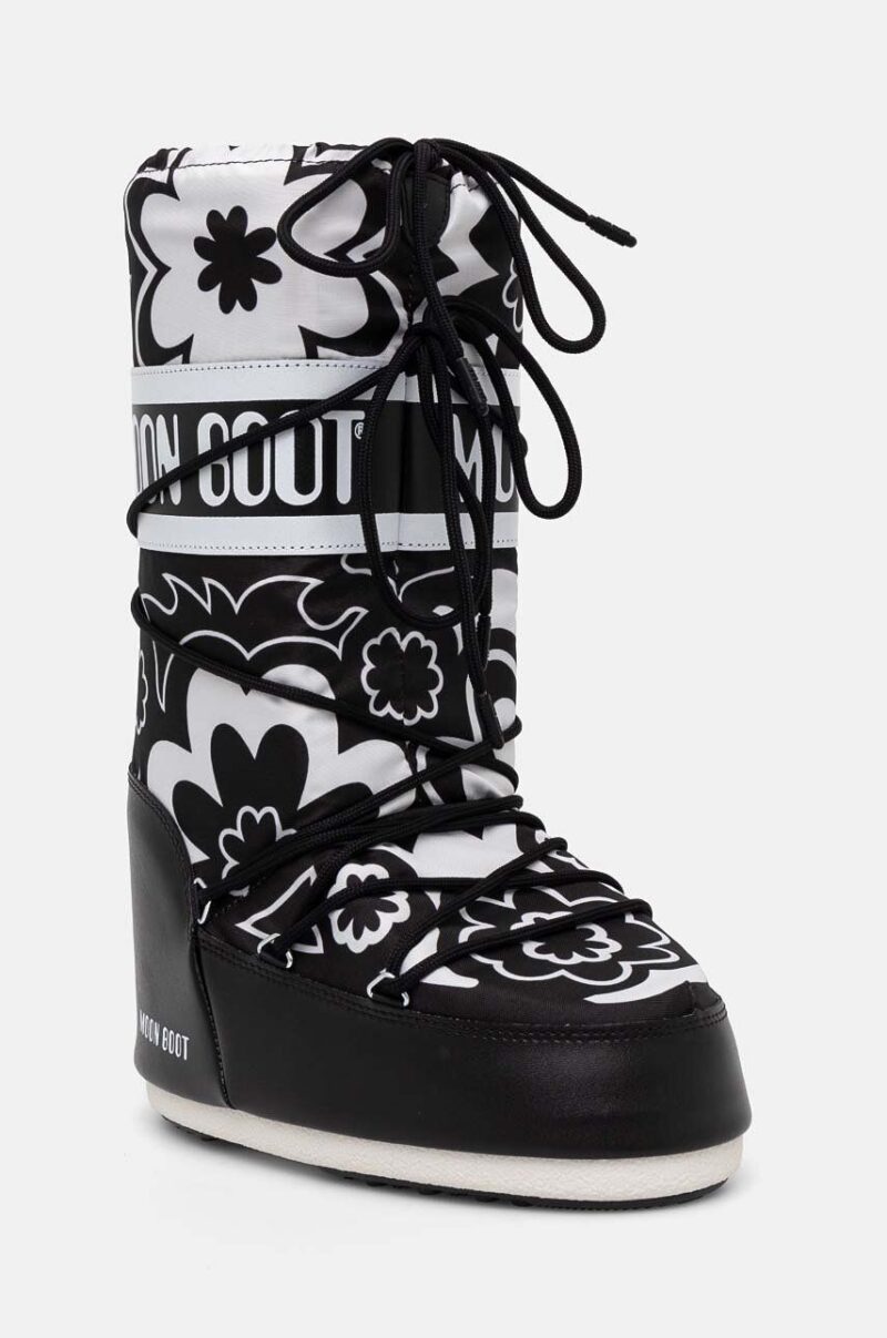 Moon Boot cizme de iarna MB ICON FLOWER culoarea negru