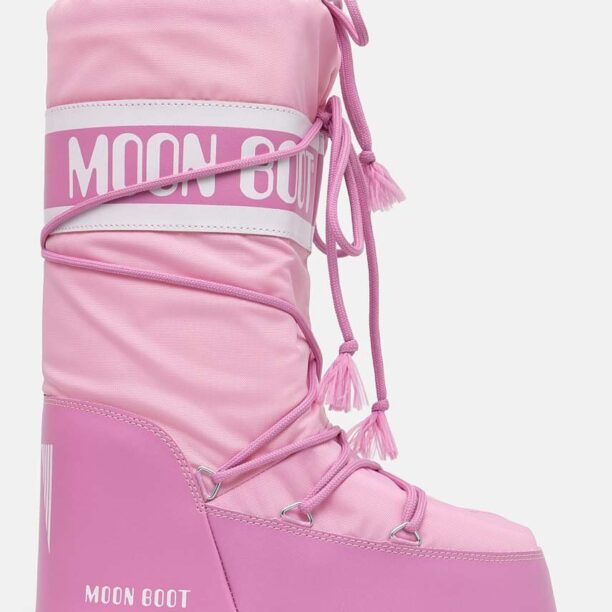 Moon Boot cizme de iarna MB ICON NYLON culoarea roz