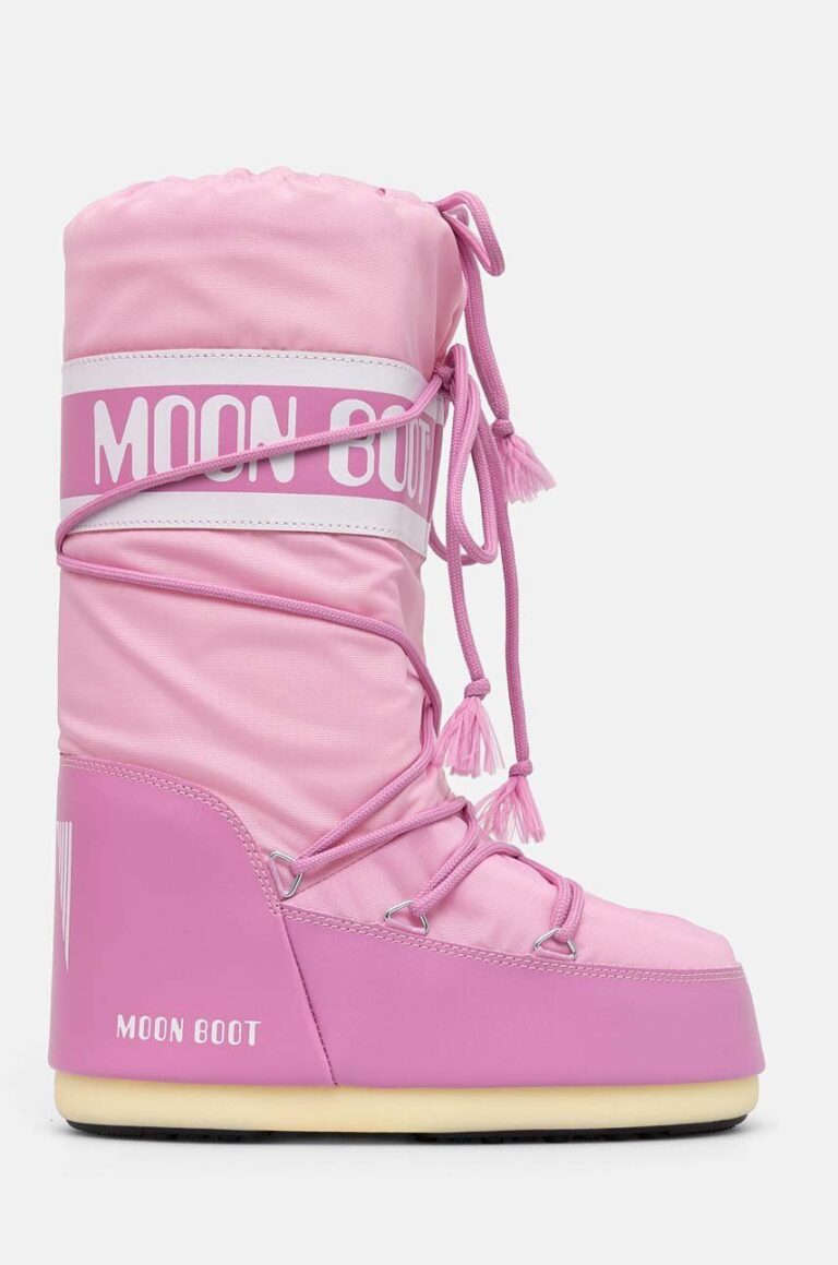 Moon Boot cizme de iarna MB ICON NYLON culoarea roz