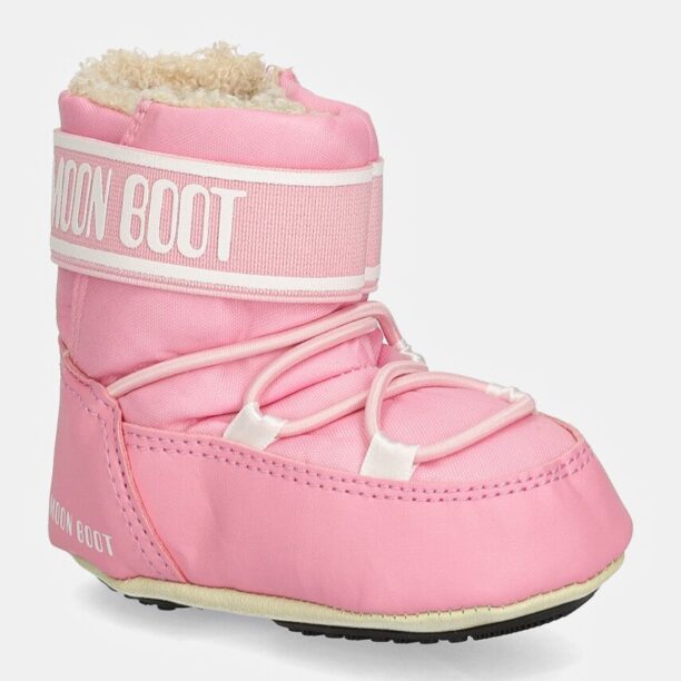 Moon Boot cizme de iarna copii CRIB NYLON culoarea roz