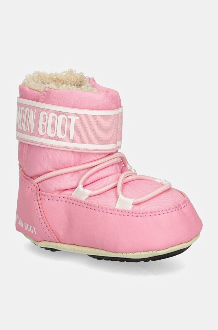 Moon Boot cizme de iarna copii CRIB NYLON culoarea roz