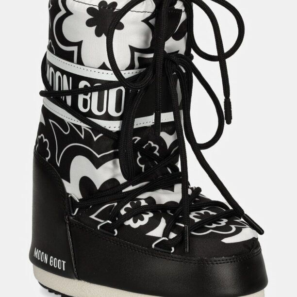 Moon Boot cizme de iarna copii ICON FLOWER culoarea negru