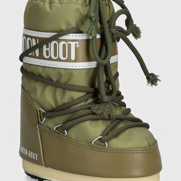 Moon Boot cizme de iarna copii ICON NYLON culoarea verde