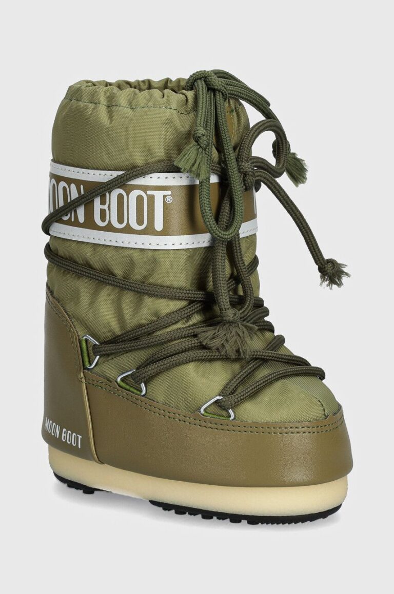 Moon Boot cizme de iarna copii ICON NYLON culoarea verde