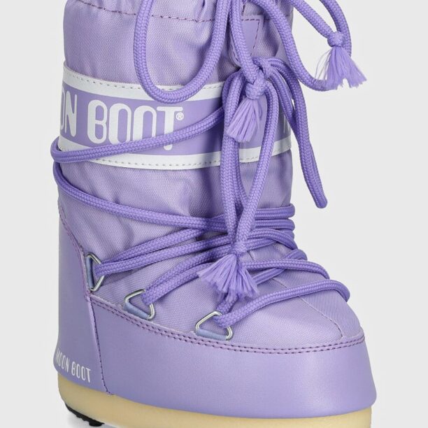 Moon Boot cizme de iarna copii ICON NYLON culoarea violet