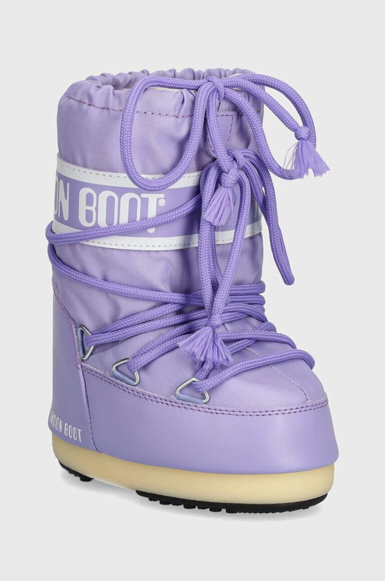 Moon Boot cizme de iarna copii ICON NYLON culoarea violet