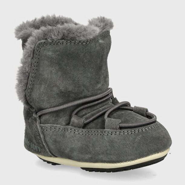 Moon Boot cizme de zapada din piele intoarsa CRIB SUEDE culoarea gri