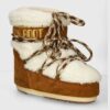 Moon Boot cizme de zapada din piele intoarsa MB ICON LOW SHEARLING culoarea maro