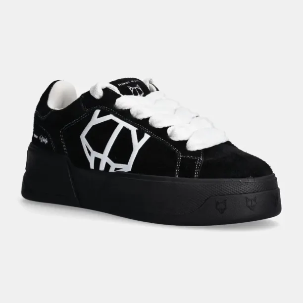 Naked Wolfe sneakers din piele intoarsă Kray culoarea negru