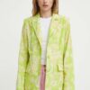 Never Fully Dressed blazer din amestec de in culoarea verde