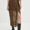 Never Fully Dressed fusta Leopard Sheer Jaspre culoarea bej