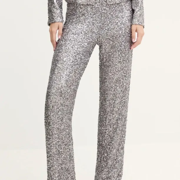 Never Fully Dressed pantaloni Gunmeal Sequin Freddie Trousers femei