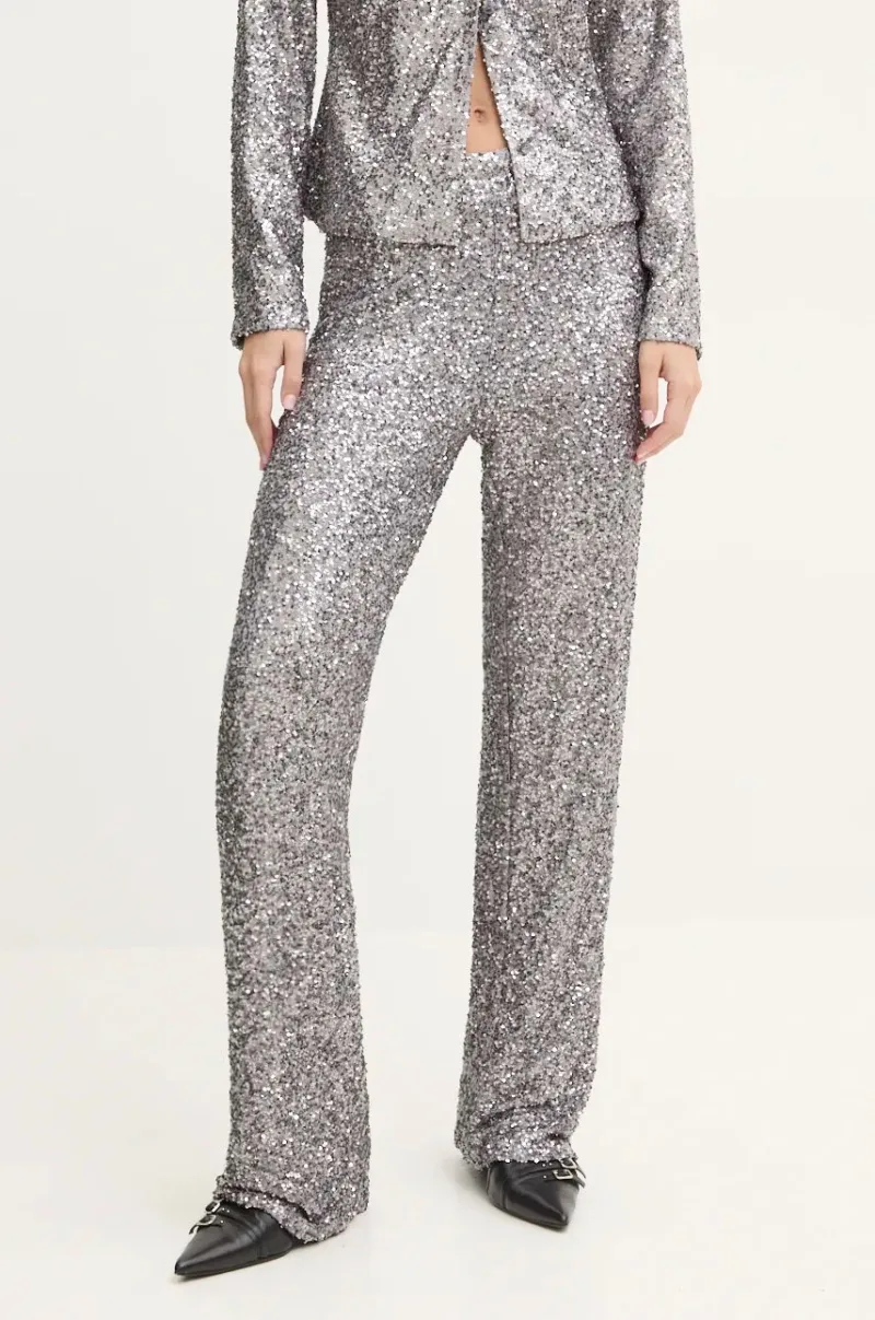 Never Fully Dressed pantaloni Gunmeal Sequin Freddie Trousers femei