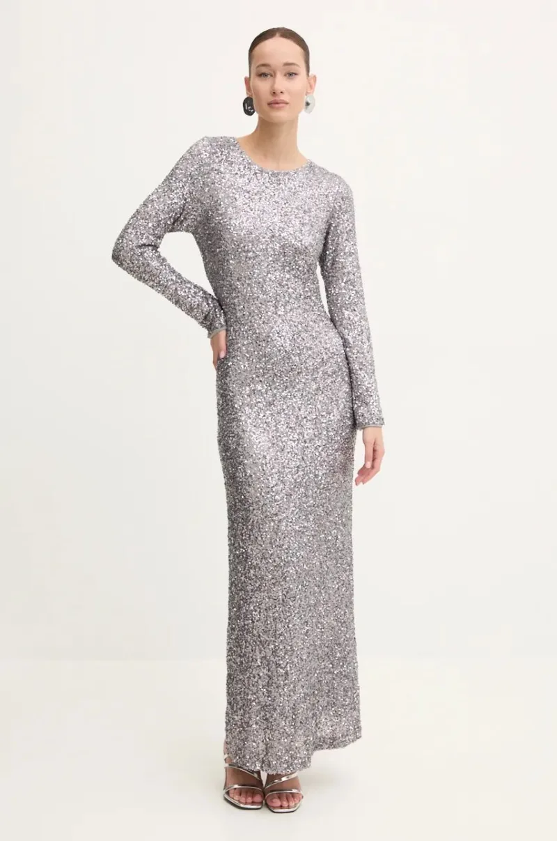 Never Fully Dressed rochie Soho culoarea argintiu