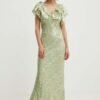 Never Fully Dressed rochie Tilda Dress culoarea verde